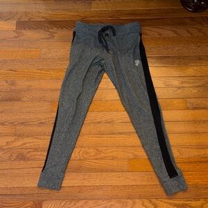 PINK Victoria's Secret Gray Joggers with Black Stripes